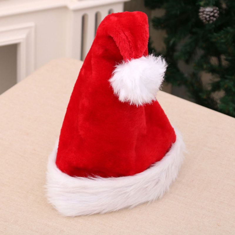 Rekviziti Za Božićne Zabave Povećajte Podebljavanje Božićni Ukrasi Odrasla Djeca Obični Plišani Šeširi Djeda Božićnjaka Kapa