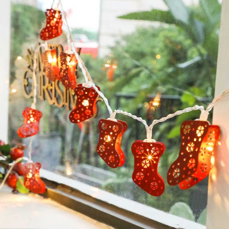 Svjetlo Za Božićne Čarape Za Vanjsku Dekoraciju Za Božićni Dan Led Ukrasni Lančići Za Rasvjetu Ukrasne Žice Za