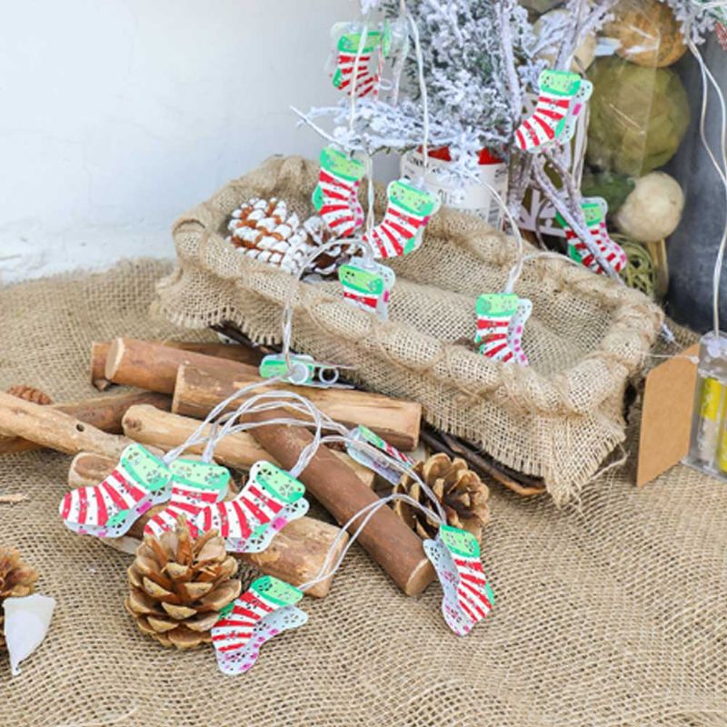 Svjetlo Za Božićne Čarape Za Vanjsku Dekoraciju Za Božićni Dan Led Ukrasni Lančići Za Rasvjetu Ukrasne Žice Za