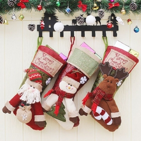Velika Viseća Božićna Poklon Čarapa Novopristigli Djed Božićnjak Elk Snjegović Dječja Vrećica Božićne Čarape