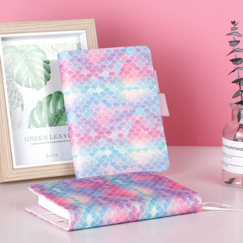 Dopisnice Poklon Ručna Knjiga Za Putovanja Višenamjenska Bilježnica Za Pohranu Kartica Fish Scale Glitter Notebook