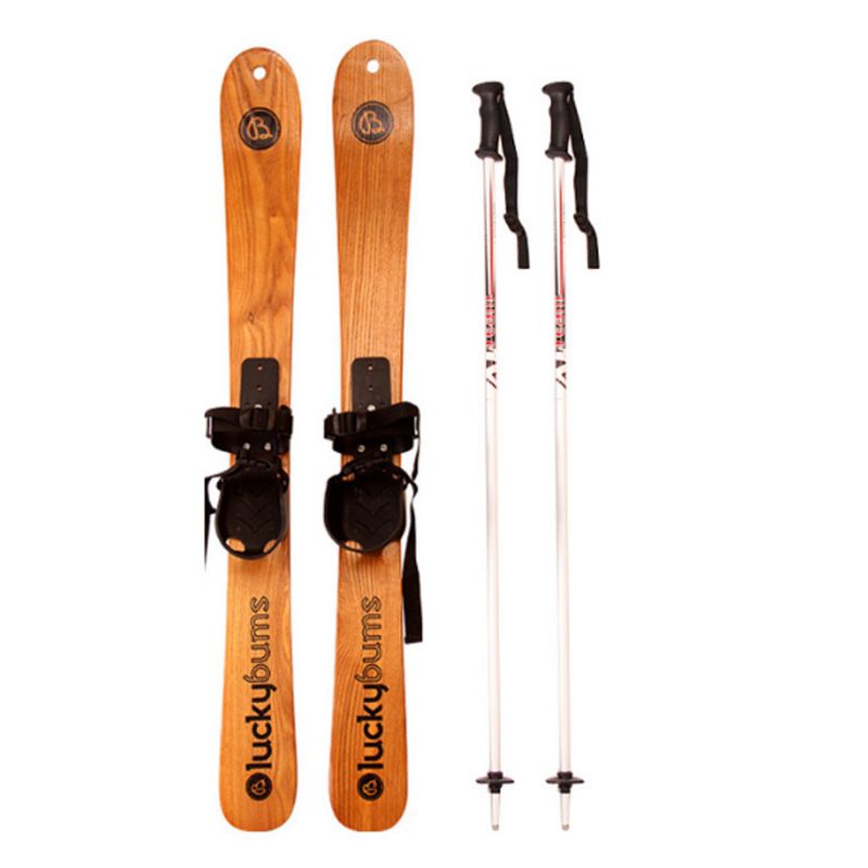 Dvostruka Drvena Skijaška Daska Za Obuku Skijanja Na Otvorenom Moderne Skije Par Jasenovih Drva 110 cm Snowboard Vanjske Sanjke