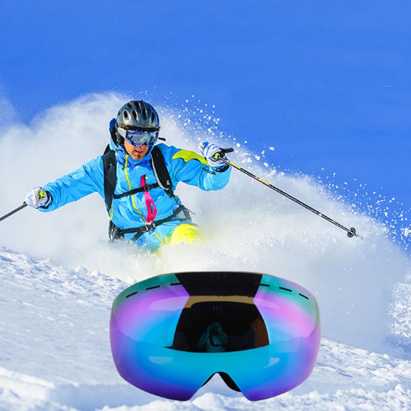 Dvostruke Skijaške Naočale Large Sphere Otporne Na Magljenje Koje Se Nose Uz Skijašku Opremu Za Kratkovidne Leće