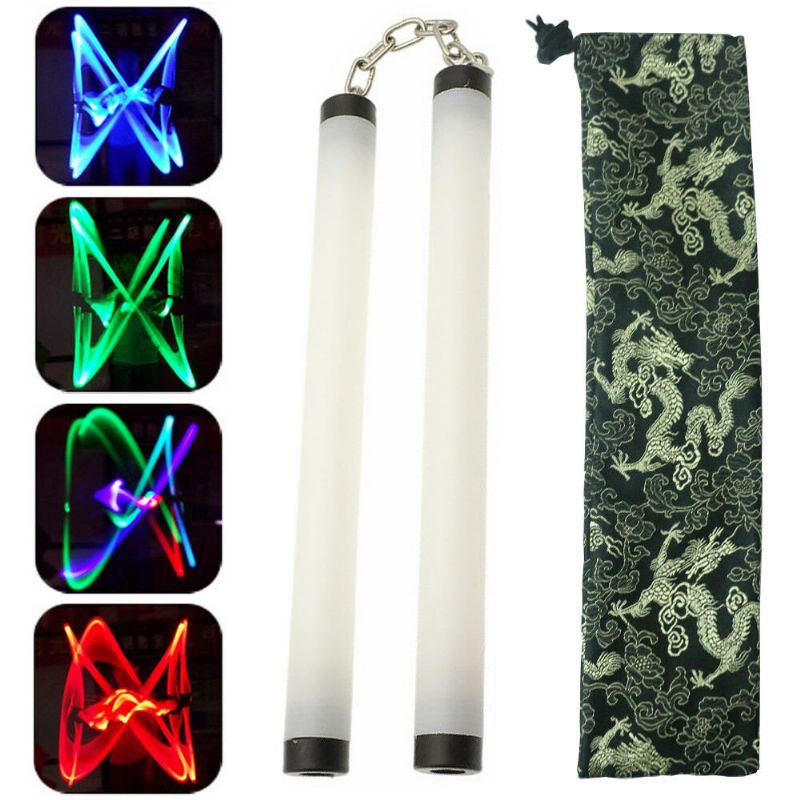 Led Svjetiljka Svjetlo Nunchakus Glowing Stick Vježbanje Izvedba Kung Fu Dance Dodaci Alat Za Ulični Ples