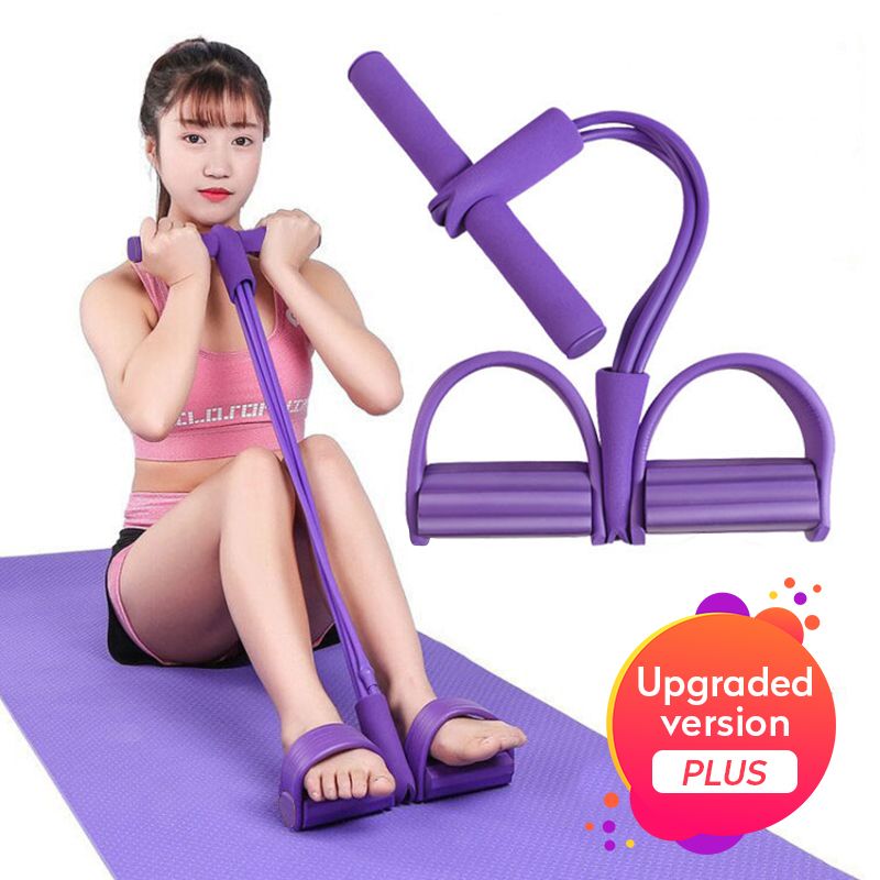 Nova 4 Cijevi Fitness Elastic Sit Up Pull Rope Vježbač Za Trbušne Mišiće Kućna Teretana Sportska Oprema Za Trening Pedala Puller