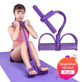 Nova 4 Cijevi Fitness Elastic Sit Up Pull Rope Vježbač Za Trbušne Mišiće Kućna Teretana Sportska Oprema Za Trening Pedala Puller