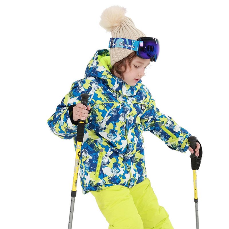 Phibee Dječje Skijaško Odijelo Za Aktivnosti Na Otvorenom Zadebljana Zimska Jakna I Hlače Otporne Na Vjetar Toplinska I Otporna Na Habanje Vanjska Odjeća