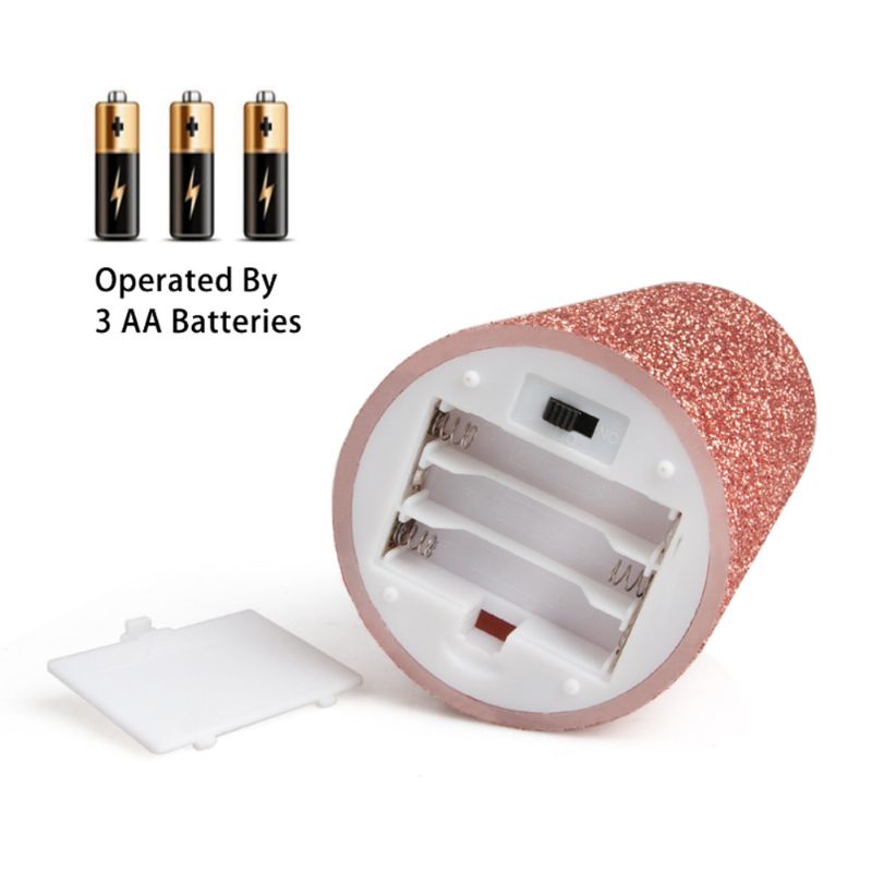 3pcs Led Svijeća Odijelo Rose Golden Simulacija Plamena Bezdimne Električne Svijeće S Daljinskim Upravljačem Podesivi Automatski Mjerač Vremena