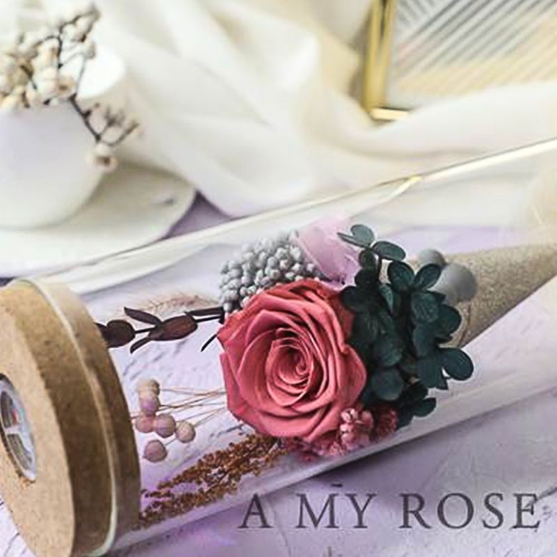 Staklena Boca Vječna Ruža S Led Svjetlom Očuvani Pravi Cvijet Romantični Dar Za Ljubavnika Valentinovo Godišnjica Braka