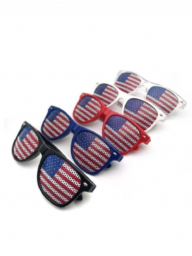 Američka Zastava Američki Patriotski Dizajn Plastične Naočale S Kapcima Sjenila Sunčane Za Dan Neovisnosti Party Decoration