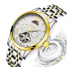 Klasični Muški Sat Swiss Flywheel Machinery Watch Potpuno Automatski Strojni Sat Geneva Ribbon Sat
