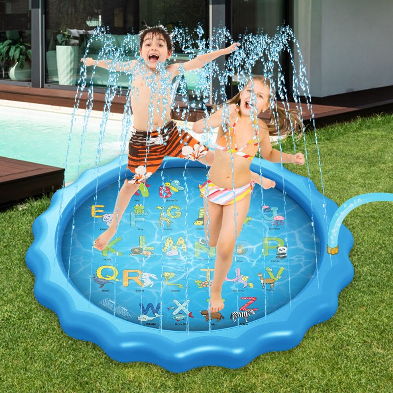 Wevon Splash Pad 67 Inča Sprinkle Play Mat Sprinkler Pad Za Djecu Bazen S Prskalicama Za Vanjske Vodene Igračke Obrazovni Za Plivanje Za Malu Dječaci Djevojčice