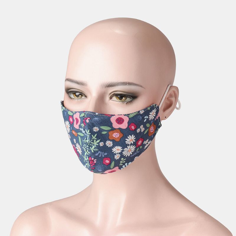 Zaštitna Maska Za Lice S Otisnutim Pamukom Vintage Protiv Prašine