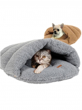 2 Boje Shearling Velvet Pet Papuča Vreća Za Spavanje Uzgajivačnica Pas Mačka Cave Bed