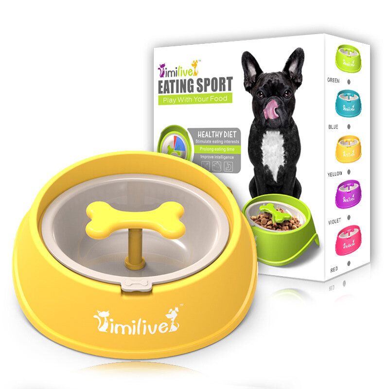 Bone Rotary Anti Choke Pet Bowl Slow Eating Zdjele Za Piće Zdravo Spriječite Proždrljivost Pretilost Puzzle