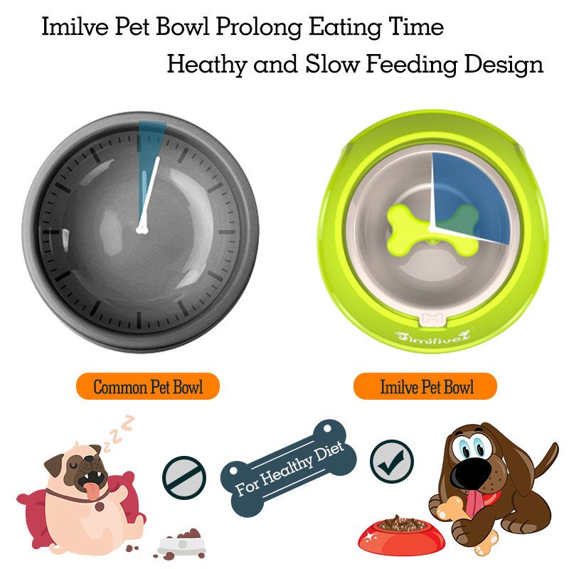 Bone Rotary Anti Choke Pet Bowl Slow Eating Zdjele Za Piće Zdravo Spriječite Proždrljivost Pretilost Puzzle