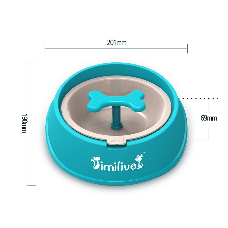 Bone Rotary Anti Choke Pet Bowl Slow Eating Zdjele Za Piće Zdravo Spriječite Proždrljivost Pretilost Puzzle