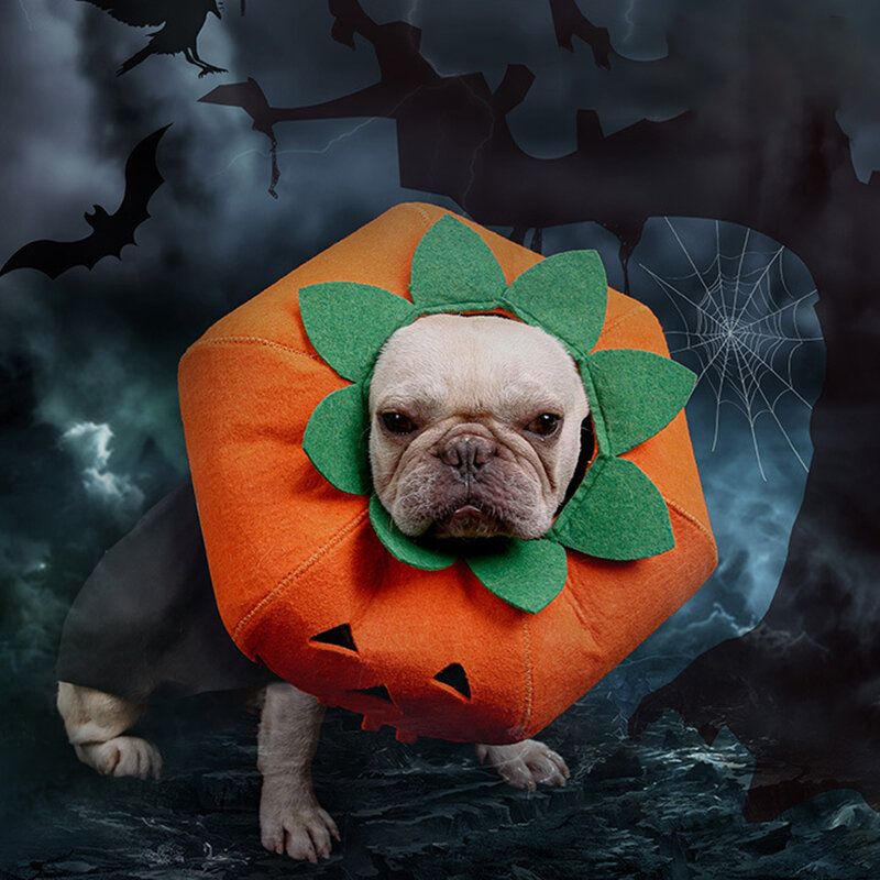 Halloween Pumpkin Dog Dress Up Višenamjenska Ogrlica Za Pse Preobrazbeni Kostim Za Zabavu Za Kućne Ljubimce