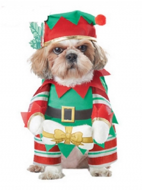 Kućni Ljubimac Pas I Mačka Božićno Odijelo Djed Mraz Oblači Odjeću Za Zabavu Sa Šeširom