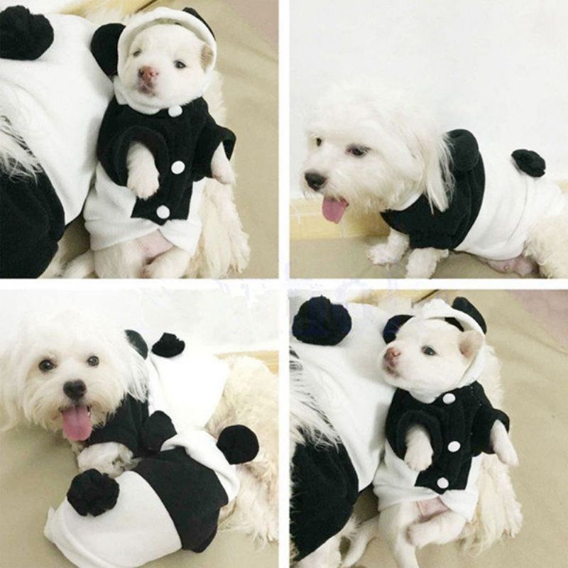 Kućni Ljubimac Pas Mačka Slatka Panda Od Flisa Topli Kaput Kostim Gornja Odjeća Xs-xxl