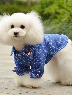 Modne Traper Košulje S Točkicama Za Pse Prsluci Ležerna Pamučna Odjeća Za Pse Cool Majica Na Rever Za Psiće Mačke