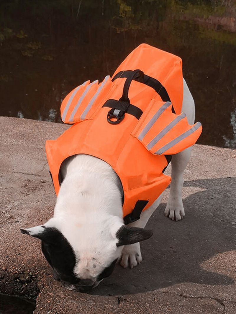 Psluk Za Spašavanje Psa Za Kućne Ljubimce Plutajući Prsluk Za Plivanje Sef Za Čuvanje Reflektirajući Dizajn Krila