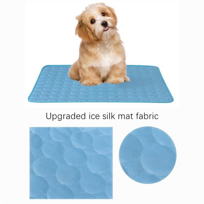 Rashladna Podloga Za Pse Pet Cat Chilly Summer Cool Bed Pad Jastuk Indoor Seat Ice Silk Mat Deka Za Kućne Ljubimce
