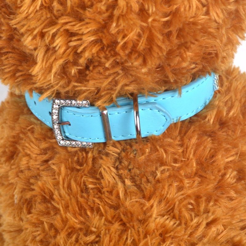 Rhinestones Diamante Crystal Band Pu Kožna Bling Puppy Dog Cat Ogrlica Za Kućne Ljubimce