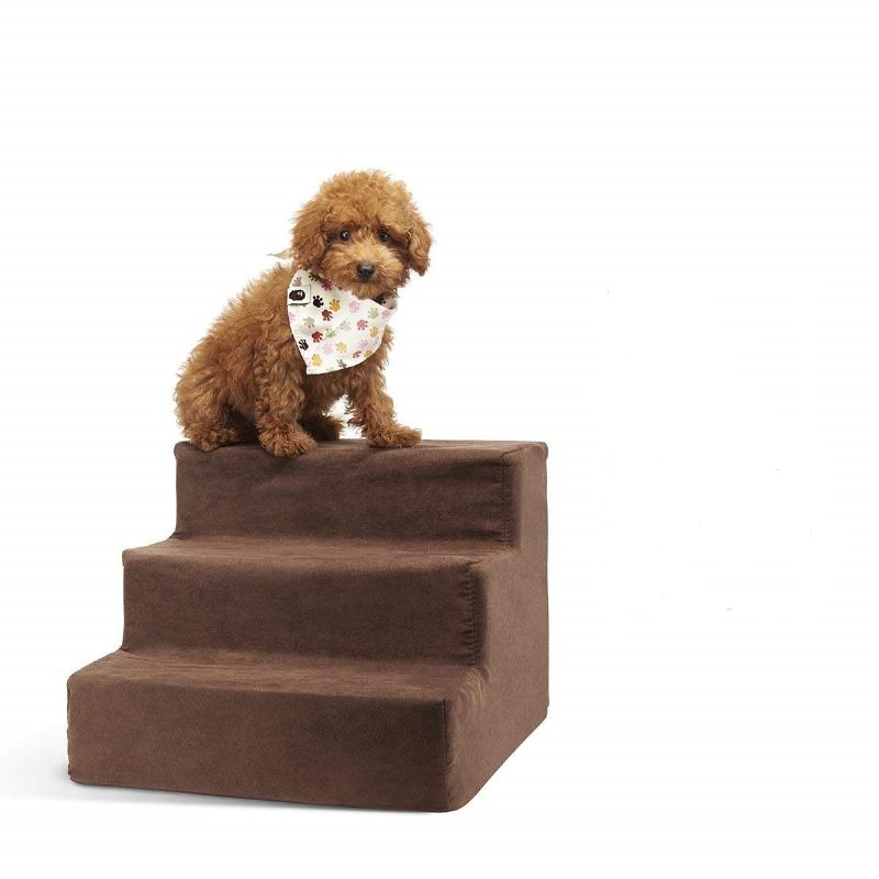 Sklopivi Prijenosni 3 Stepenice Pas Mačka Ljubimac Rampa Ljestve Kožna Presvlaka Kauč Na Razvlačenje