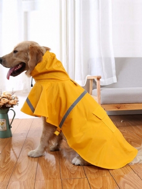Sm Dog Raincoat Leisure Vodootporna Lagana Reflektirajuća Kišna Jakna S Kapuljačom Za Male Srednje Velike Pse