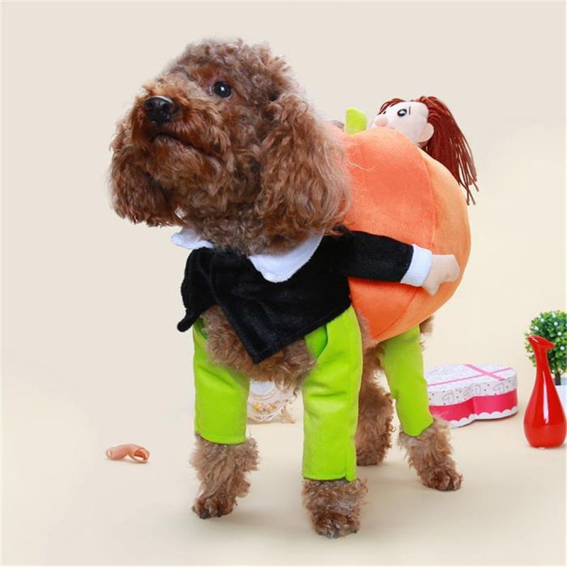 Smiješni Pas Za Kućne Ljubimce Bundeva Pokretna Odijela Odjeća Za Za Zabave Kostim Zimska