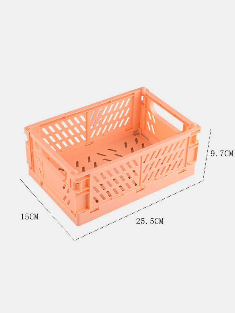 1pc Mini Diy Sklopivi Plastični Stolni Pisaći Pribor Organizator Kutija Za Pohranu Velikog Kapaciteta Kreativna Školska Uredska Košara Za