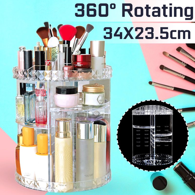 6 Podesivih Slojeva Organizator Šminke Rotirajuća Kutija Za 360 Stupnjeva Poklon S Kozmetikom Ruževi Za Usne Pladanj Za Izlaganje Parfema