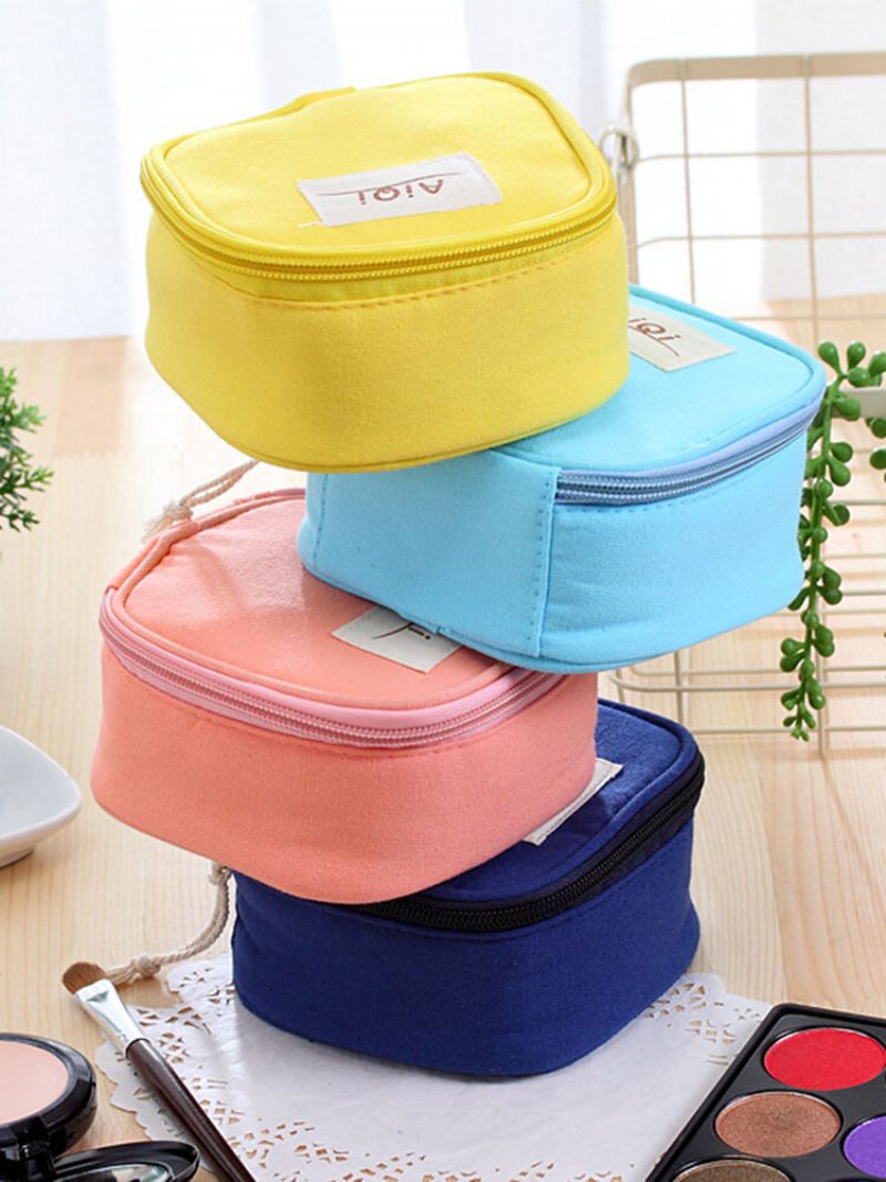 Candy Colours Cotton Lan Kozmetička Torba Zip Organizator Torbe Prijenosni Spremnik Za Pohranu