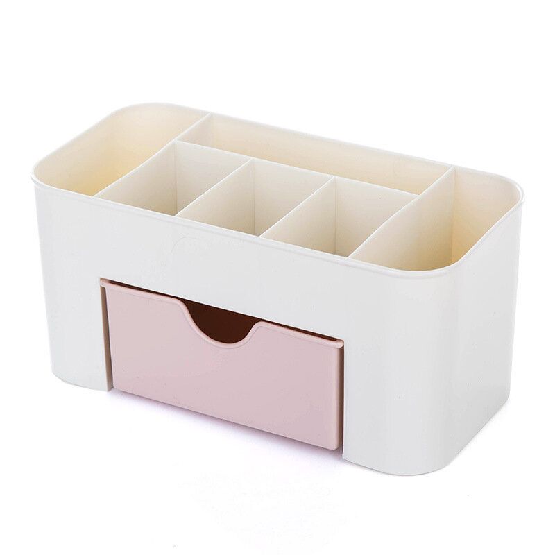Jednostavna Plastična Stolna Kutija Za Šminku S Ladicom Višenamjenska Za Nakit Stol Za Pohranu