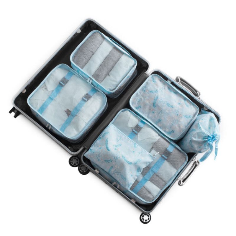 Kcasa 6kom Proljetne Putne Torbe Za Pohranu Set Prijenosni Uredan Kofer Organizator Pakiranje Odjeće