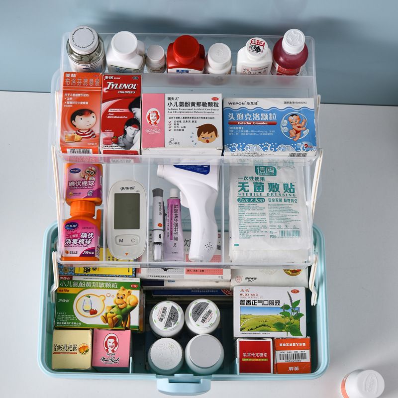 Kućanska Višeslojna Prijenosna Medicinska Hitna Stojeća Mala Kutija Za Lijekove Velikog Kapaciteta
