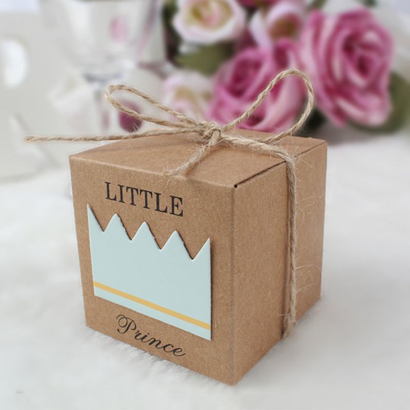 Kutija Za Darove Od 50 Komada Kraft Papira Kutije Za Slatkiše Dekoracije Za Tuširanje Djeteta Za Vjenčanje I Poklone
