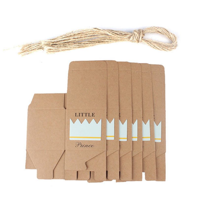 Kutija Za Darove Od 50 Komada Kraft Papira Kutije Za Slatkiše Dekoracije Za Tuširanje Djeteta Za Vjenčanje I Poklone