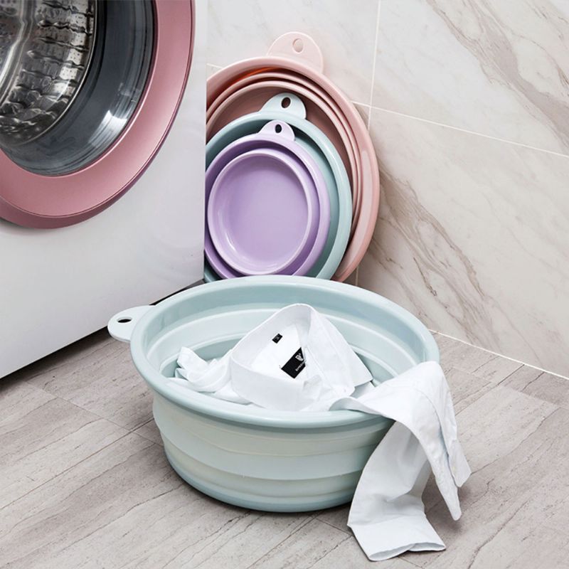 Prijenosni Sklopivi Umivaonik S Protukliznim Dnom Dizajn Za Jednostavno Putovanje I Koji Štedi Prostor S Rupom Za Vješanje