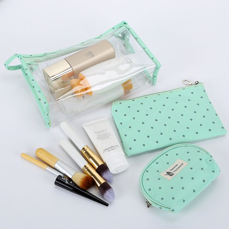 Prozirna Pvc Trodijelna Kozmetička Torbica Crown Cosmetic Bag