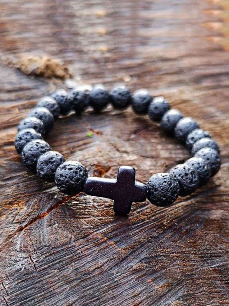 Tirkizne Križne Perle Narukvice Elastični Konop Yoga Buddha Unisex Od Prirodnog Kamena