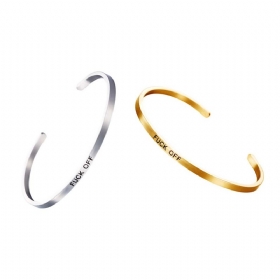 Unisex Narukvice Na Otvaranje Jednostavne S Natpisom Od Nehrđajućeg Čelika Modni Nakit Dodaci Personalizirani Darovi