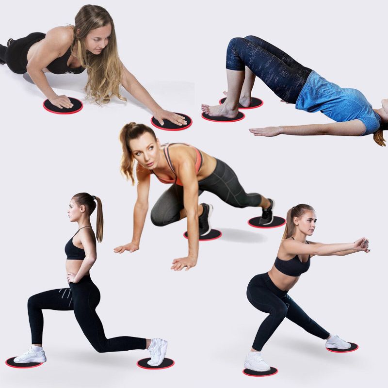 3 Kom Fitness Core Sliders Set Otpornih Traka Protiv Klizanja Klizač Sport Yoga Mats