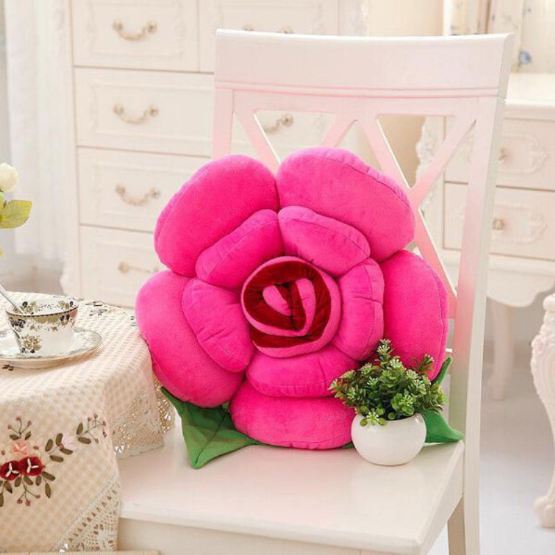 40 cm 3d Raznobojni Ružini Cvjetovi Jastuk Plišani Kauč Za Naslon Automobila Poklon Za Valentinovo