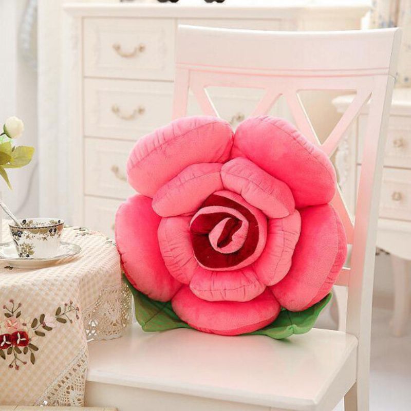 40 cm 3d Raznobojni Ružini Cvjetovi Jastuk Plišani Kauč Za Naslon Automobila Poklon Za Valentinovo