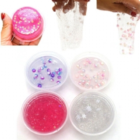4pcs Kiibru Slime Pearl Star Glitter Simulated Crystal Mud Jelly Plastelin Poklon Igračka Za Ublažavanje Stresa