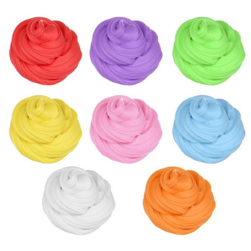 Candyfloss Fluffy Floam Slime Clay Putty Za Ublažavanje Stresa Kids Gag Igračka Na Dar 8 Boja