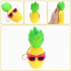 Cool Pineapple Squishy Slow Rising Toy Tag Soft Squeeze Collection Poklon Dekor Igračka