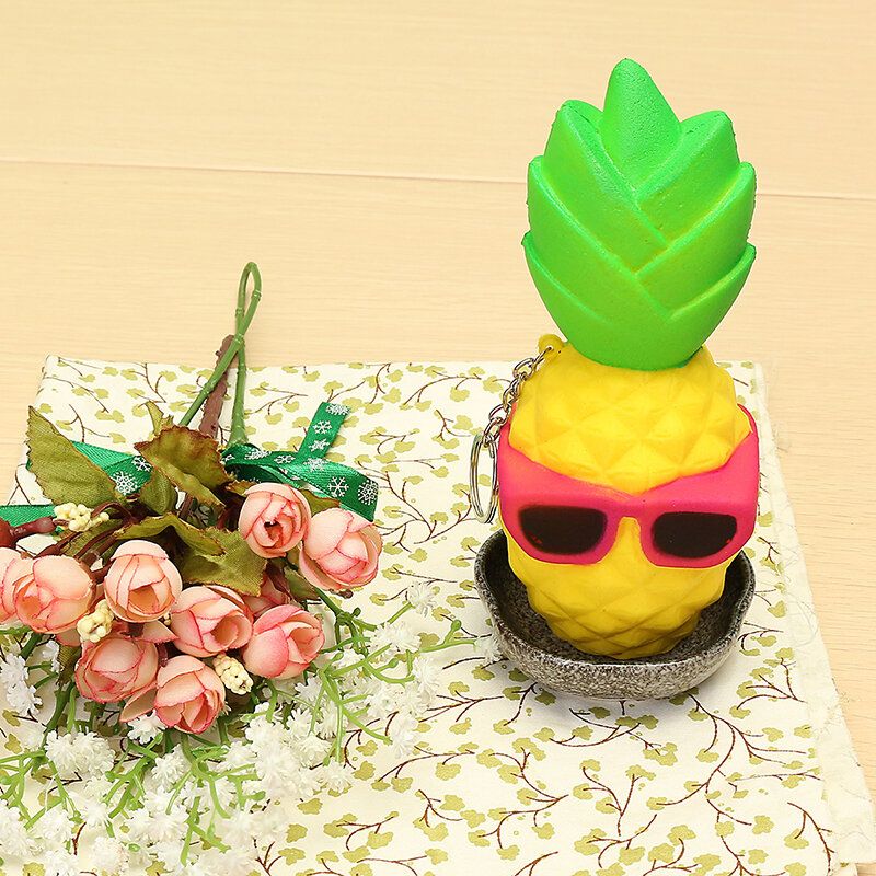 Cool Pineapple Squishy Slow Rising Toy Tag Soft Squeeze Collection Poklon Dekor Igračka